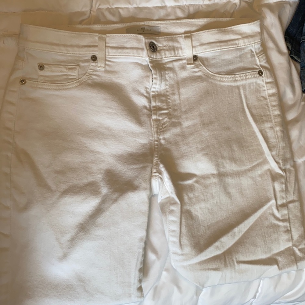 7 for all Mankind Roxanne ankle white jeans
